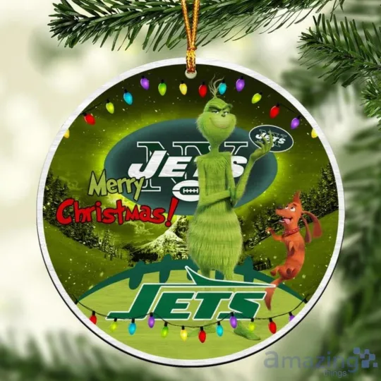 Discover Personalized New York Football Jetss Team Christmas Ceramic Ornament Gift