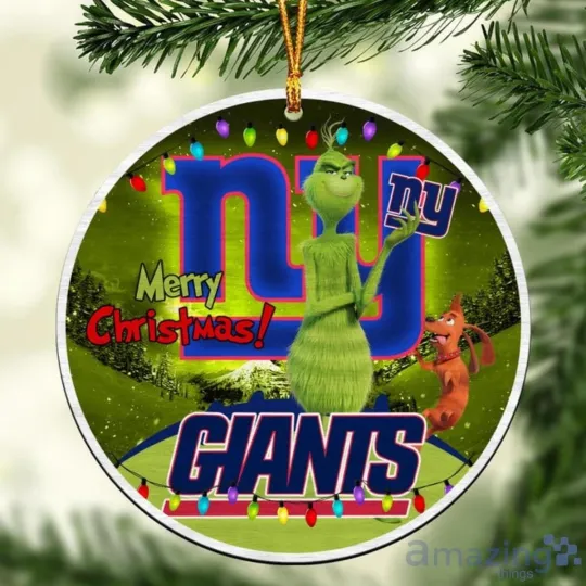 Discover Personalized New York Football Giantss Team Christmas Ceramic Ornament Gift