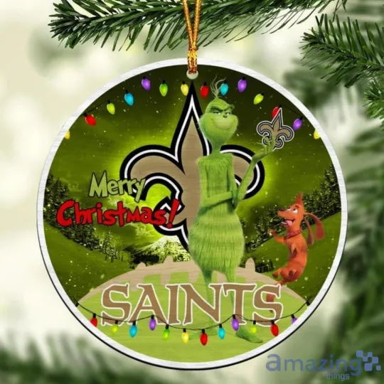 Discover Personalized New Orleans Football Saintss Team Christmas Ceramic Ornament Gift