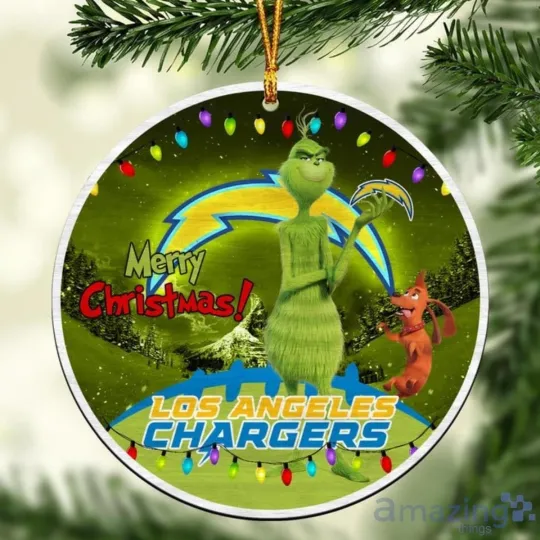 Discover Personalized Los Angeles Football Chargerss Team Christmas Ceramic Ornament Gift