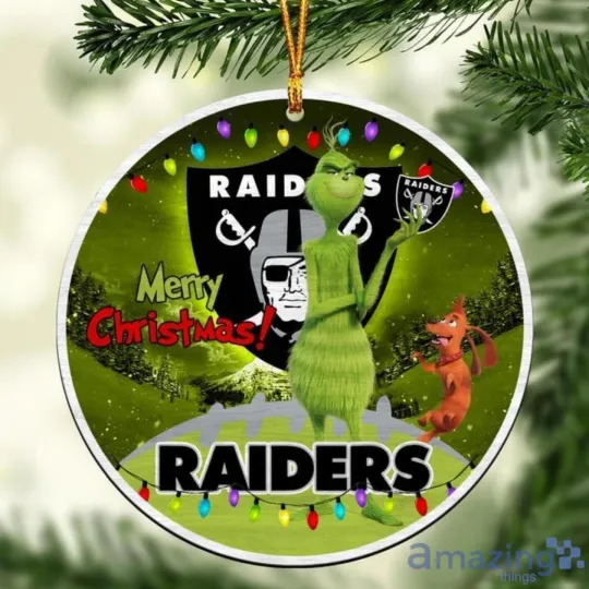 Discover Personalized Las Vegas Football Raiderss Team Christmas Ceramic Ornament Gift