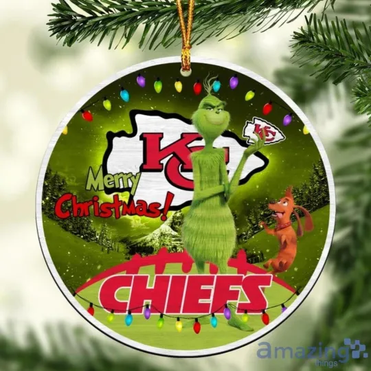 Discover Personalized Kansas City Football Chiefss Team Christmas Ceramic Ornament Gift