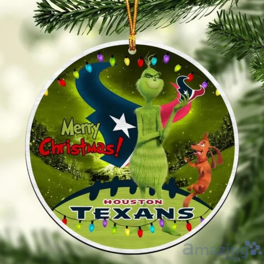 Discover Personalized Houston Football Texanss Team Christmas Ceramic Ornament Gift Decor