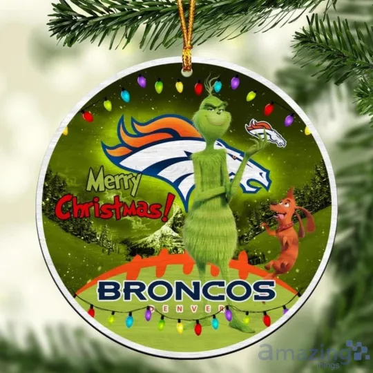 Discover Personalized Denver Football Broncoss Team Christmas Ceramic Ornament Gift Decor