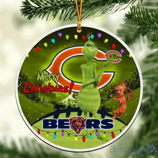 Discover Personalized Chicago Football Bearss Team Christmas Ceramic Ornament Gift Decor