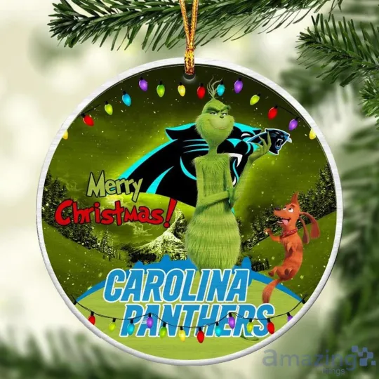 Discover Personalized Carolina Football Pantherss Team Christmas Ceramic Ornament Gift