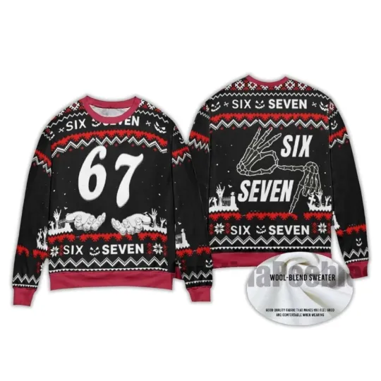 Discover 2025 Six Seven Ugly Christmas Sweater