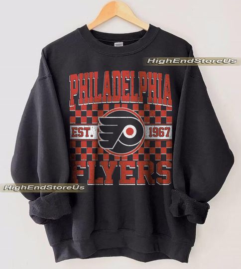 Discover Philadelphia Flyers Sweatshirt, Vintage Hockey Crewneck, Youth Flyers Hockey Sweater, Fan Gift