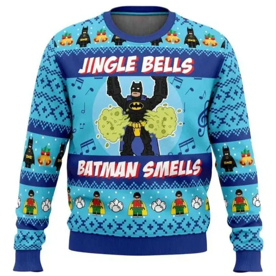 Discover 2025 Jingle Bells Batman Smells DC Comics Ugly Christmas Sweater