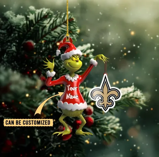 Discover Personalized New Orleans Football Team Saints Christmas Ornament Holiday Gift