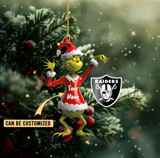 Discover Personalized Las Vegas Football Team Raiders Christmas Ornament Holiday Gift