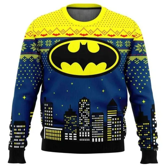 Discover 2025 Christmas Batman In The City DC Ugly Christmas Sweater