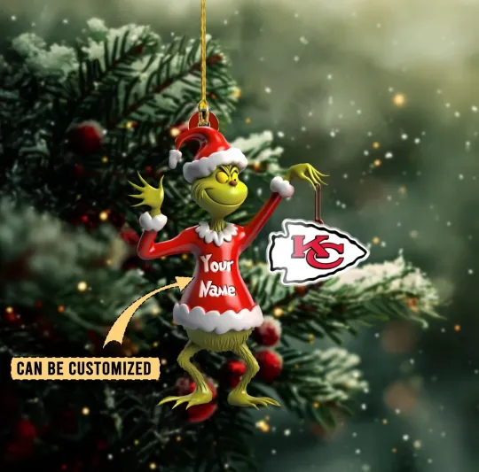 Discover Personalized Kansas City Football Team Chiefs Christmas Ornament Holiday Gift