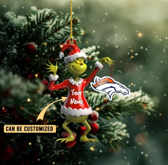 Discover Personalized Denver Football Team Broncos Christmas Ornament Holiday Gift Decor