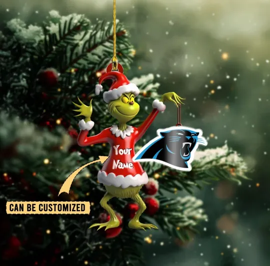 Discover Personalized Carolina Football Team Panthers Christmas Ornament Holiday Gift
