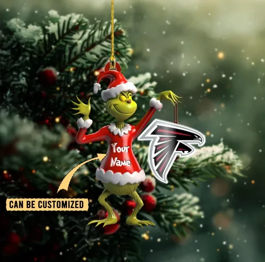 Discover Personalized Atlanta Football Team Falcons Christmas Ornament Holiday Gift Decor