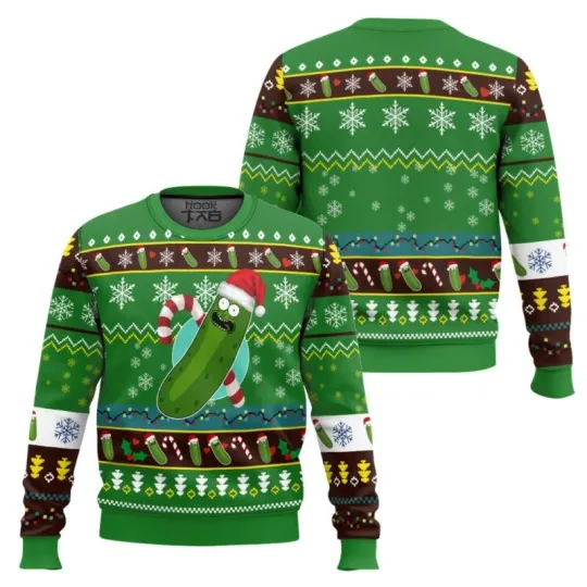 Pickle Rickmas Rick And Rickandmorty Ugly Christmas Sweater All Sizes