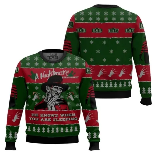 Discover A Nightmare On Elms Street Ugly Christmas Sweater All Sizes