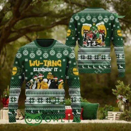 Discover w tang band Sleighin it Clan Ugly Christmas Sweater Full Sizes XS-5XL