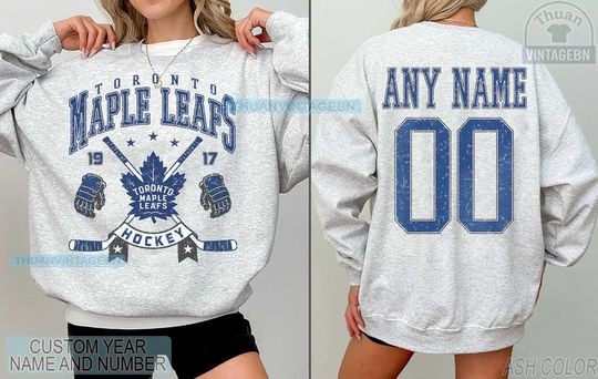 Discover Customized Toronto Maple Leafs Sweatshirt, Toronto Maple Leafs shirt, Toronto Hockey shirt, Custom Hockey Shirt, Hockey Christmas Gift
