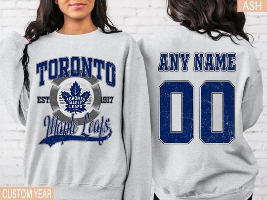 Discover Personalized name and number Toronto Maple Leafs Sweatshirt, Toronto Maple Leafs crewneck, Toronto Hockey shirt, Hockey Tee, Hockey Number