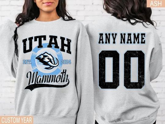 Discover Personalized name and number Utah Hockey Club Sweatshirt, Utah Hockey Club crewneck, Utah Hockey shirt, Hockey Tee, Hockey Number
