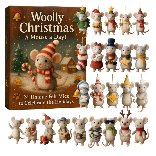 Discover 2025 Christmas Mouse Advent Calendars 2D Acrylic Winter Holiday Decoration