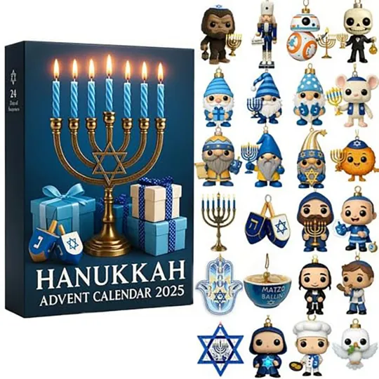 Discover Hanukkah Advent Calendar 2025, 24-Day Christmas Countdown Calendar