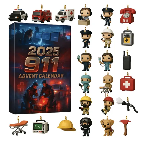 Discover Christmas Countdown 911 Advent Calendar 2025 – 24 Days of Festive 2D Blind Boxes