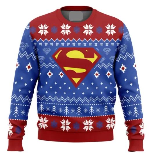 Super Heroes Superman Christmas Ugly Christmas Sweater