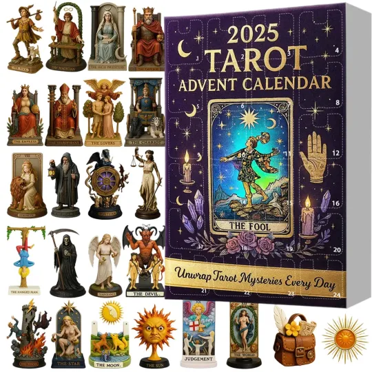 Discover ​​Tarot Advent Calendar 2025&24 Collectible Tarot Card Pendants-Unique Esoteric