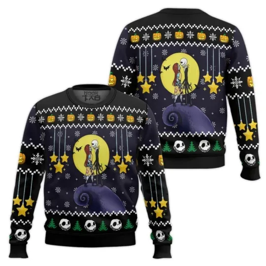 Discover Nightmare The Nightmare Before Romantic Moment Ugly Christmas Sweater