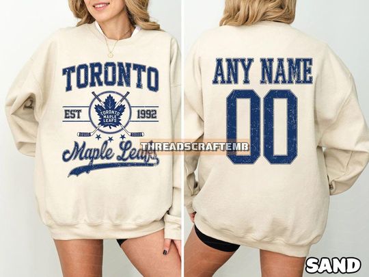 Discover Customized Toronto Maple Leafs Sweatshirt, Toronto Maple Leafs shirt, Toronto Hockey shirt, Custom Hockey Shirt, Hockey Christmas Gift