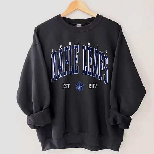 Discover Toronto Maple Leafs Sweatshirt, Vintage Style Toronto Hockey Crewneck, Retro Leafs Hockey Shirt, Retro Toronto Maple Ice Hockey, Hockey Fan
