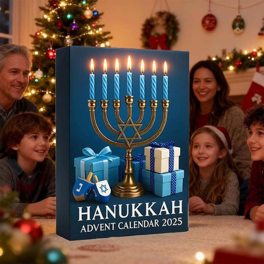 Discover Hanukkah Advent Calendar 2025, Fun Cute Sparkling Stars Christmas Ornaments, Unique and Festive Gift