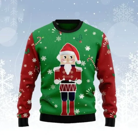 Discover Amazing Nutcracker Santa Ugly Christmas Sweater Full Sizes