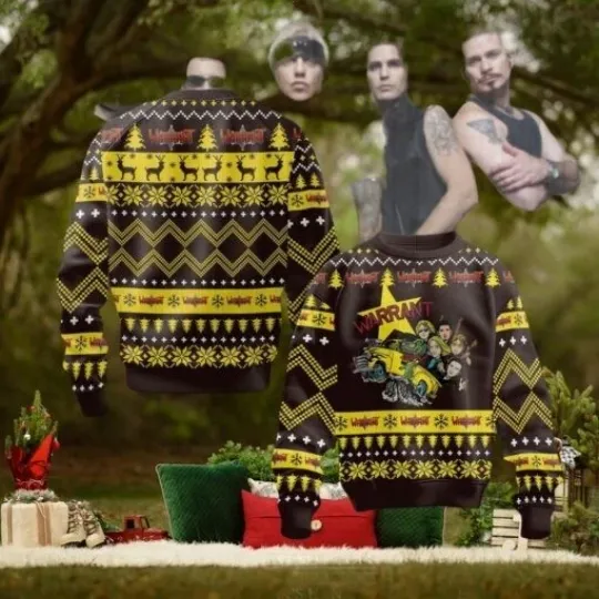 Discover Warrant Glam Metal Band Ugly Christmas Sweater Full Sizes