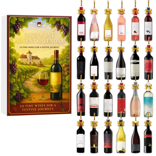 Discover Christmas Countdown Fine Wine Advent Calendar – 24 Day of Festive 2D Blind Boxes