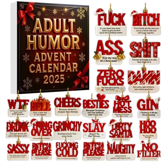 Christmas Countdown Adult Humor Advent Calendar 24 Days of Festive 2D Blind Box