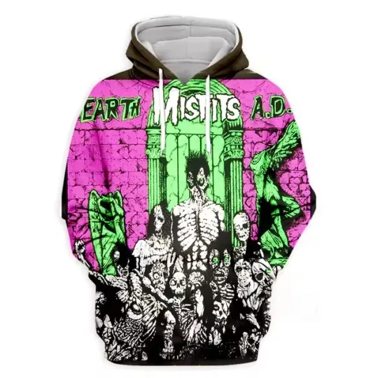 Misfits Earth A.D. Wolfs Blood Album Punk Rock Band All Over Print Hoodie 3D