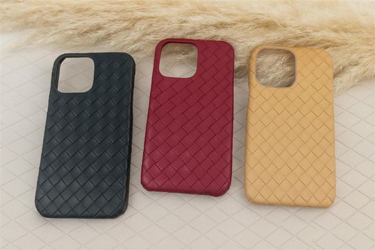 Discover Weaving leather iPhone Case, Leather iPhone Case, Leather Case For iPhone 16 15 14 13 12 11 Pro Max,Minimalist Weave Pattern Phone case,gift
