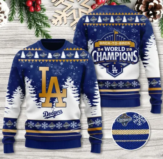 Discover Los Angeles Dodger World Series 2025 Ugly Sweater