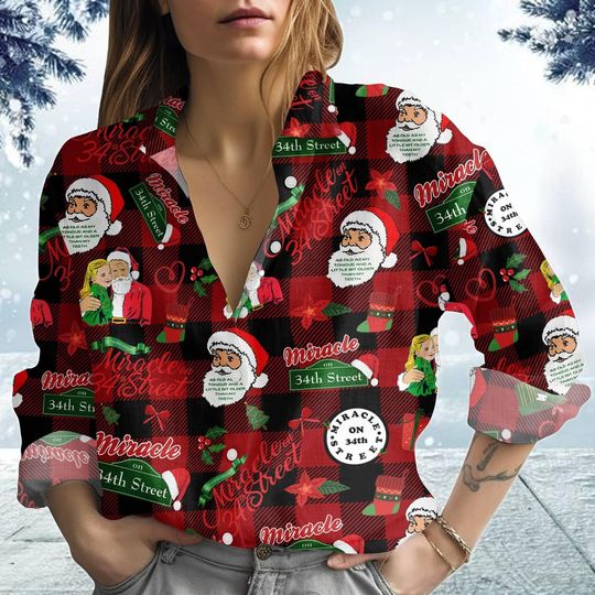 Discover Christmas Movie Shirt, Miracle on 34th Street Xmas Blouse, Santa Claus I Believe Top, Winter Holiday Gift