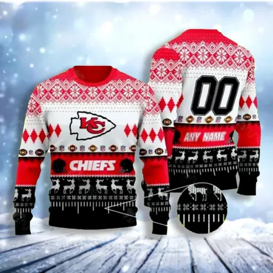 XMAS K.C Championship Spirit Ugly Christmas Sweater