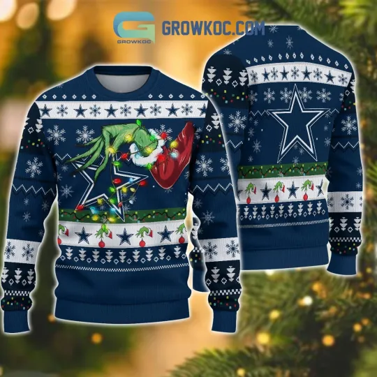 Dallas Cowboys football funny character Ugly Christmas Sweater 2025 Fan Pullover