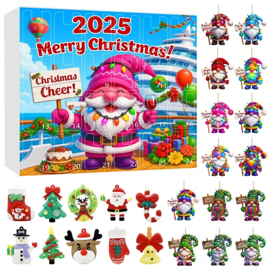 Discover Christmas Countdown Gnome Advent Calendar – 24 Days of Festive 2D+3D Blind Boxes
