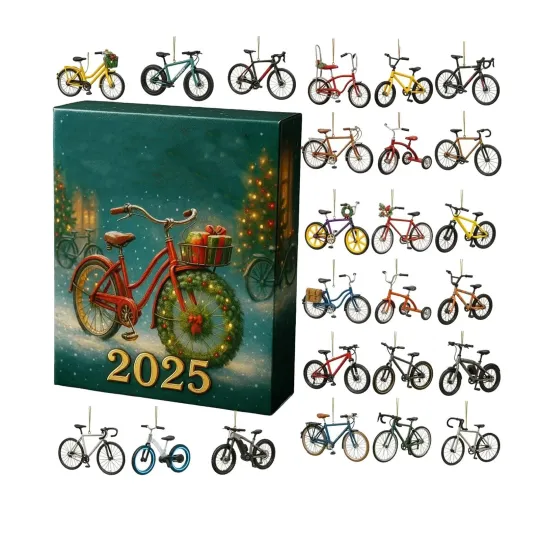 Discover Christmas Countdown Bicycle Advent Calendar 24 Days of Festive 2D Blind Boxes