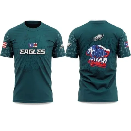 Discover 1Philadelphia "Eagle Puerto Rican Heritage 2025 T-Shirt
