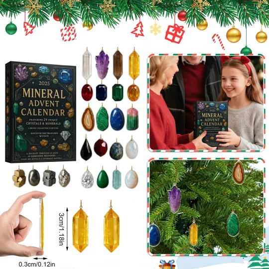 Discover Christmas Countdown Mineral Advent Calendar – 24 Days of Festive 2D Blind Boxes