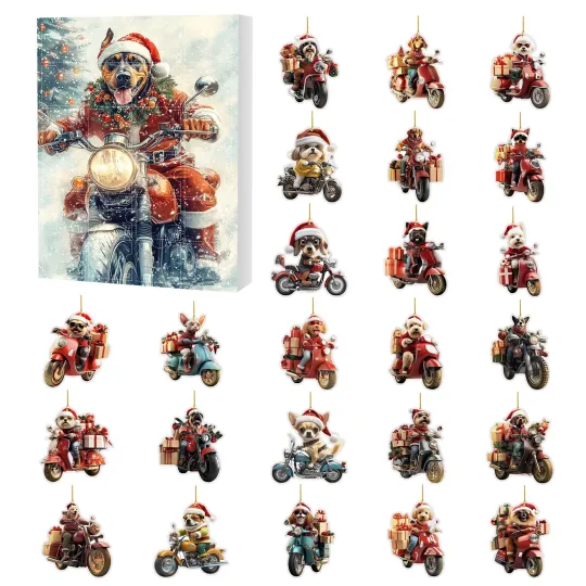 Discover Countdown Motorcycle Dog Advent Calendar 2025 – 24 Days of Festive 2D Blind Box